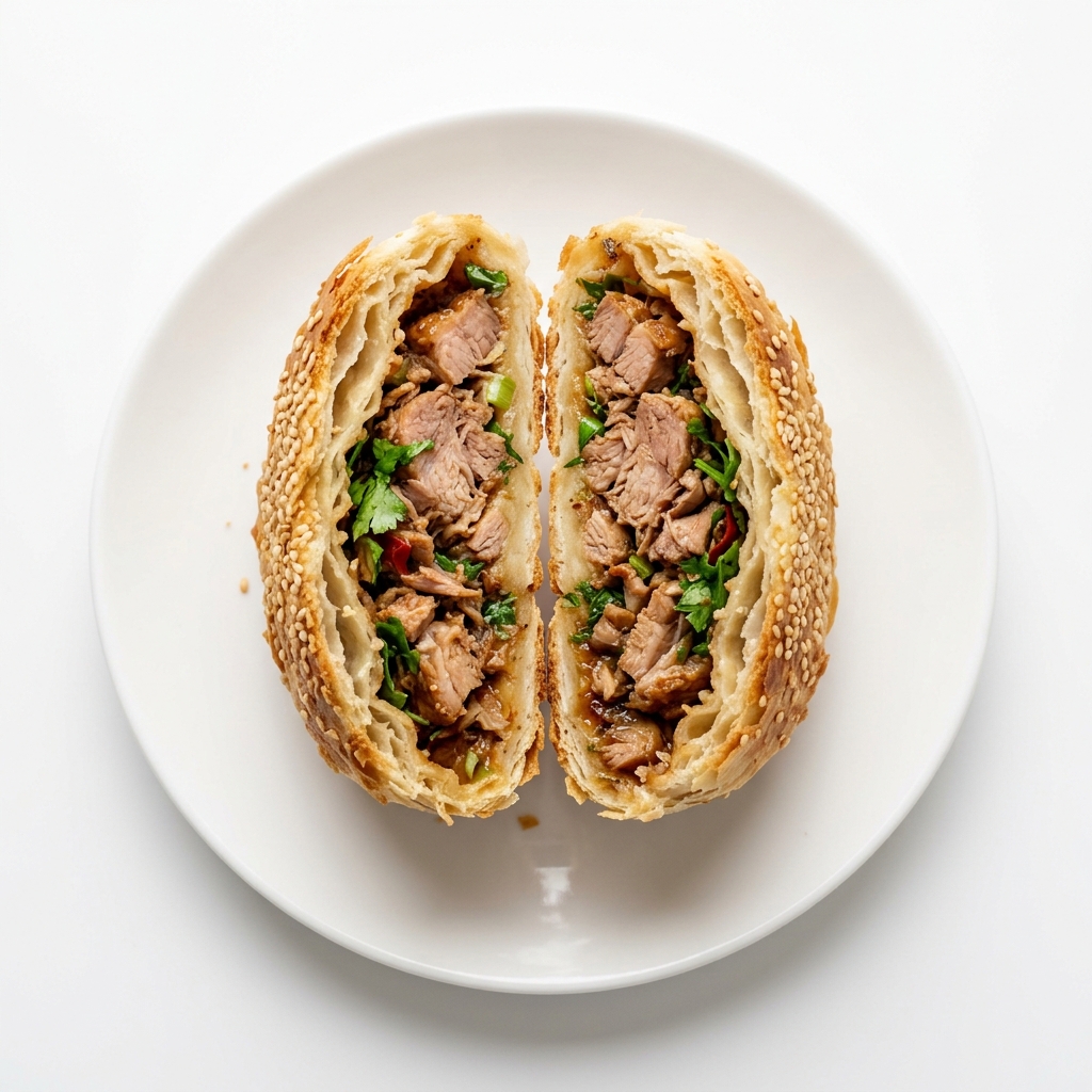 Puff Pastry Pork Burger (RouJiaMo)